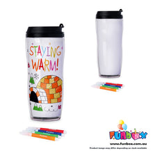 Load image into Gallery viewer, Colour-In Winter Travel Mug