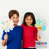 Colour-In Flower Windmill Kit
