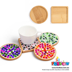 DIY Bamboo Mosaic Tile Art Coasters