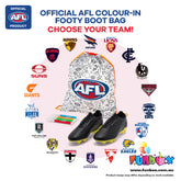 25% OFF BULK BUY SALE! AFL Colour-In Footy Boot Bag - Choose Your Team! (BULK - 250)