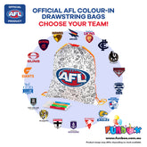 25% OFF BULK BUY SALE! AFL Colour-In Drawstring Backpack - Choose Your Team! (BULK - 250)