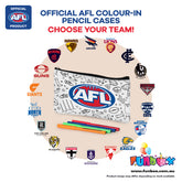 25% OFF BULK BUY SALE! AFL Colour-In Pencil Case - Choose Your Team! (BULK - 200 UNITS)