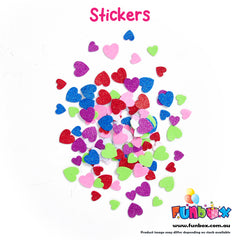 Glitter Foam Heart Stickers