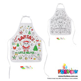 Colour-In Christmas Santa's Little Helper Apron