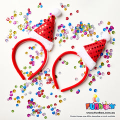 Mini Santa Hat Sequined Headband