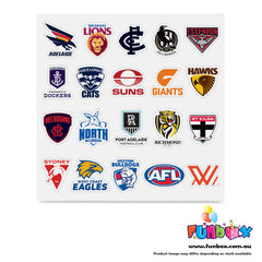25% OFF BULK BUY SALE! AFL Licensed Team Sticker Sheet (15 x 15cm)