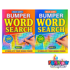 Adult Activity Book - Bumper Word Search 200 page - (Bulk - 24 units)