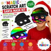 Christmas Santa Mask Magic Scratch Art Kit