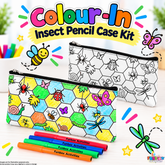 Colour-In Insect Pencil Case Kit
