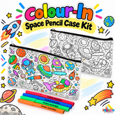 Colour-In Space Pencil Case Kit