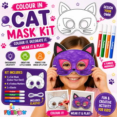 Cat Colour-In Mask Kit
