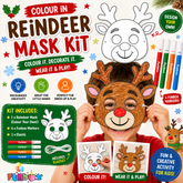 Christmas Reindeer Colour-In Mask Kit