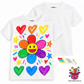 Design-Your-Own T-Shirt kit - Small - Plain White Tshirt with Fabric Markers