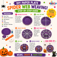 FREE Download: Halloween Paper Plate Spider Weaving Activity!