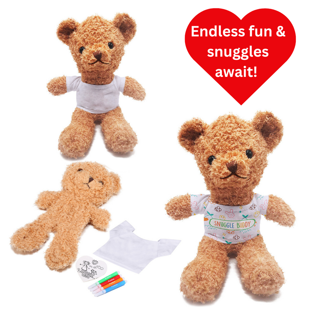 Back in Stock! - Fluffy Teddy Stuffem with T-Shirt
