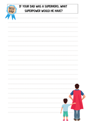 Father's Day Writing Prompt FREE Printable Activity