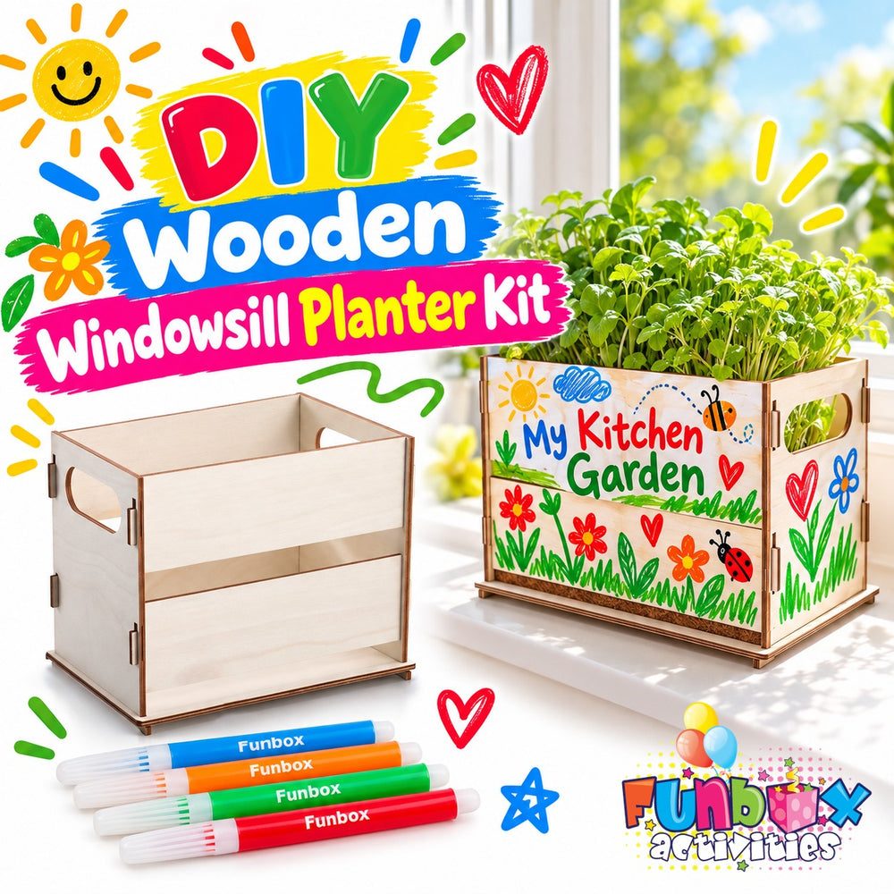 DIY Wooden Windowsill Planter Kit