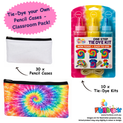 Canvas Pencil Case Tie-Dye Kit - CLASSROOM PACK