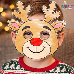 Christmas Reindeer Colour-In Mask
