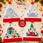 Colour-In Christmas Santa Hat (Includes Markers)