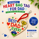 Decorate a Heart Bag Tag for Dad