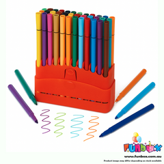 36-Pack Coloured Felt-tip Markers with Desk Caddy