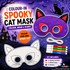 Halloween Spooky Cat Colour-In Mask