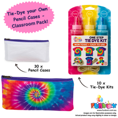 Canvas Pencil Case Tie-Dye Kit - CLASSROOM PACK
