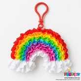 DIY Rainbow Mini Plush Keyring