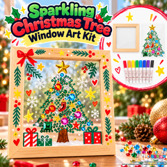 Sparkling Christmas Tree Window Art Kit