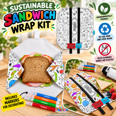 Colour-In Sustainable Sandwich Wrap