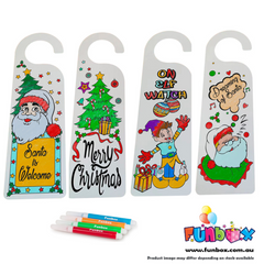 Colour In Christmas Door Hangers