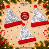 Colour-In Christmas Santa Hat (No Markers)