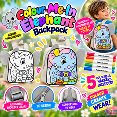 Colour-Me-In Elephant Backpack