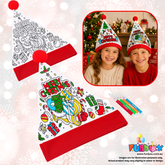 Colour-In Christmas Santa Hat (Includes Markers)