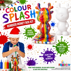 Colour Splash Reindeer Money Box Kit