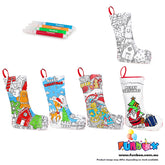 Colour-In Christmas Santa Stocking (Includes Markers)