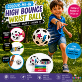 Pre-Order! Colour-In High Bounce Wrist Ball