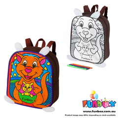 Colour-Me-In Kangaroo Backpack with Markers