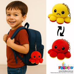 Reversible Mood Octopus Plushy Keyring