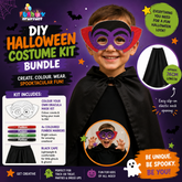 Halloween Dracula Costume Kit (Cape & Colour In Mask kit)