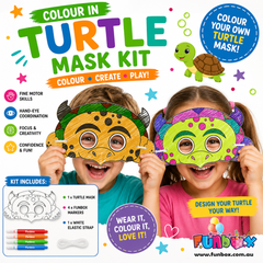 Turtle Colour-In Mask Kit