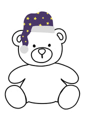 Colour-In Pyjama Bear - FREE Printable Activity