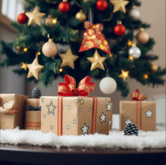 Australian Christmas Design on Brown Kraft 50m (Recycled)