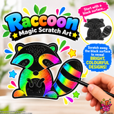 Raccoon Magic Scratch Art