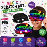 Christmas Elf Mask Magic Scratch Art Kit