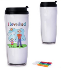 Load image into Gallery viewer, Colour-In Father&#39;s Day Travel Mug