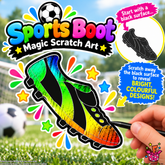 Sports Boot Magic Scratch Art