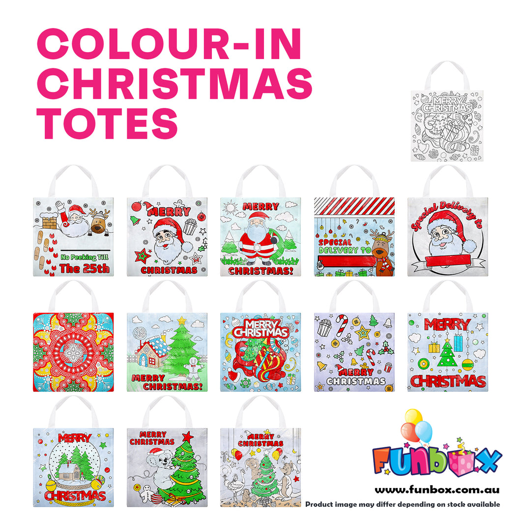 Colour-In Christmas Santa Tote (No Markers)
