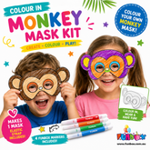 Monkey Colour-In Mask Kit